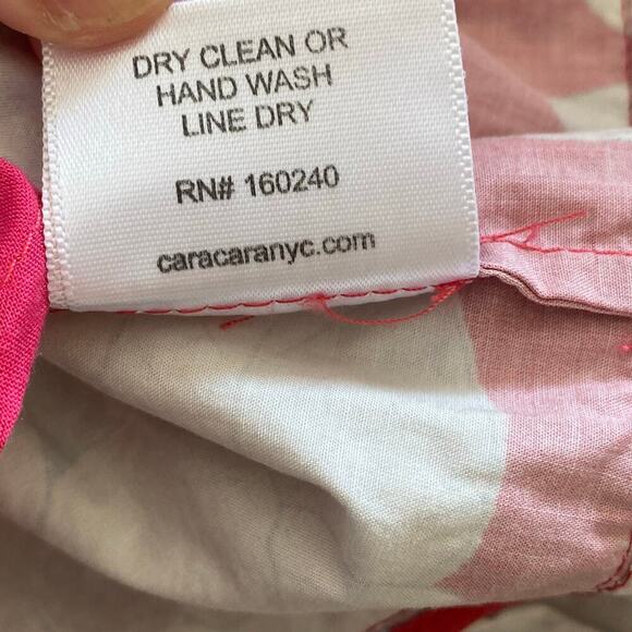 CARA CARA Lexa Floral Tiered Smocked Mini Dress Raspberry Pink White,Large - Picture 15 of 16